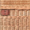 A FRENCH WICKER TRUNK WITH RED METAL BUCKLES - Image 2