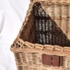A FRENCH WICKER TRUNK WITH RED METAL BUCKLES - Image 3