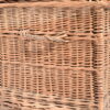 A FRENCH WICKER TRUNK WITH RED METAL BUCKLES - Image 4
