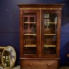 A FRENCH 18TH CENTURY ARMOIRE MAHOGANY CABINET WITH ORIGINAL GLASS DOORS - Image 3