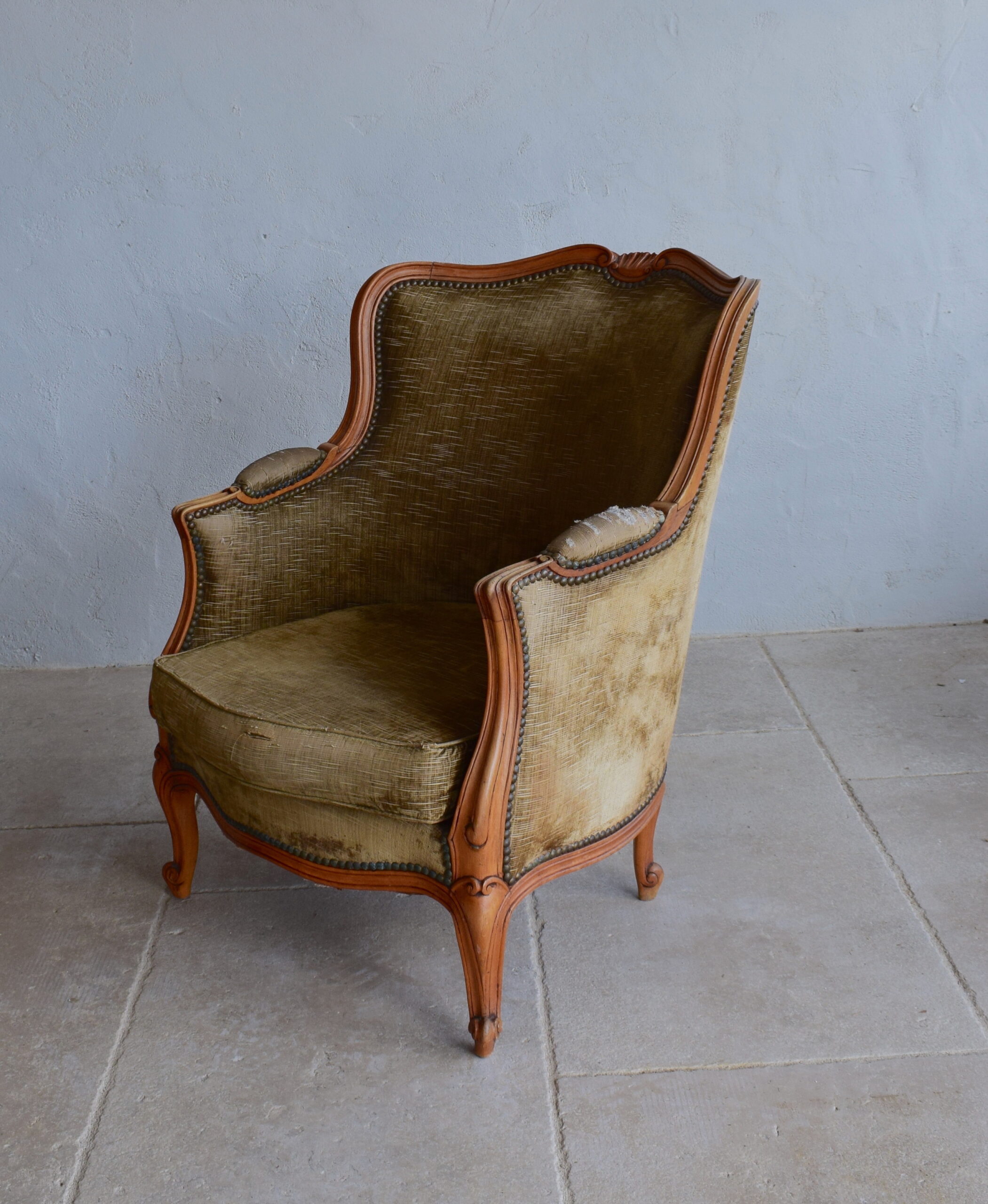 Early 20th Century Revival Rococo Louis XV Bergere Armchair – Parkers