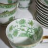 SUITE OF 10 HAVILLAND LIMOGES PORCELAIN CASHMERE GREEN COFFEE CUPS & SAUCERS - Image 3