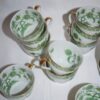 SUITE OF 10 HAVILLAND LIMOGES PORCELAIN CASHMERE GREEN COFFEE CUPS & SAUCERS - Image 4