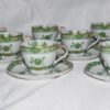 SUITE OF 10 HAVILLAND LIMOGES PORCELAIN CASHMERE GREEN COFFEE CUPS & SAUCERS - Image 8